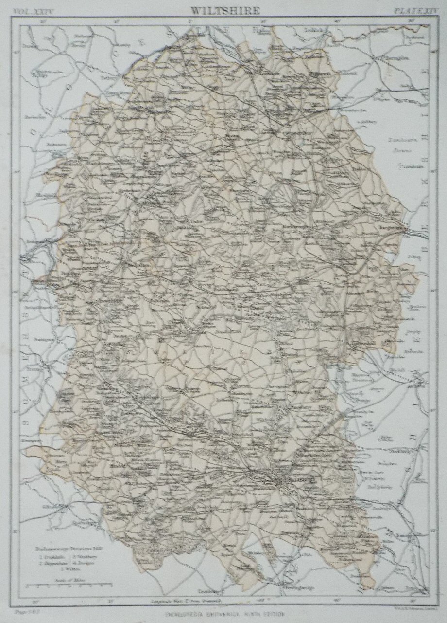 Map of Wiltshire - Johnston