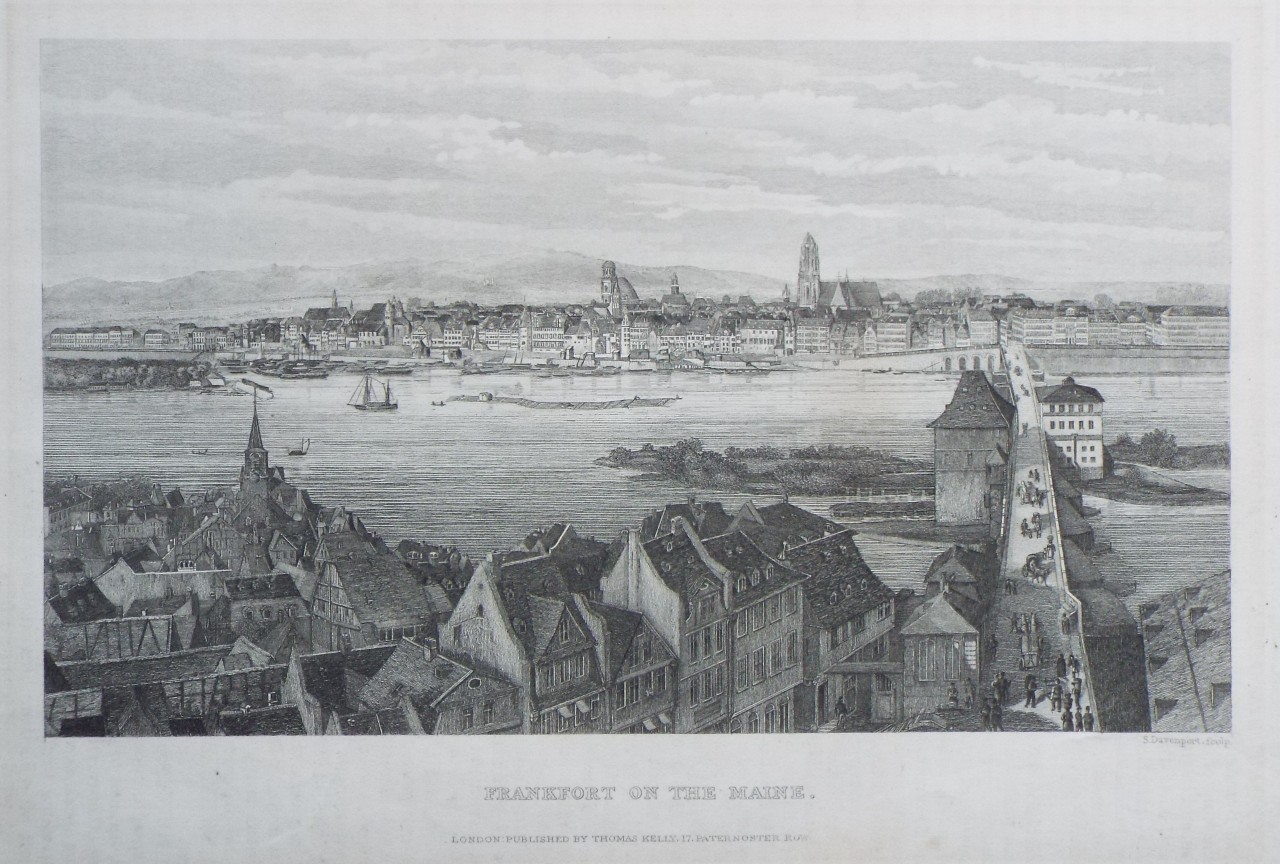 Print - Frankfort on the Maine. - Davenport