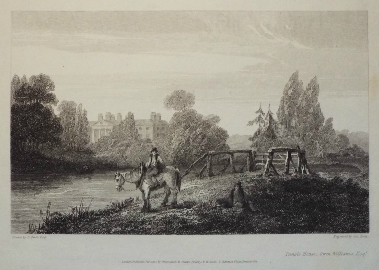 Print - Temple House, Owen Williams Esqr. - Cooke