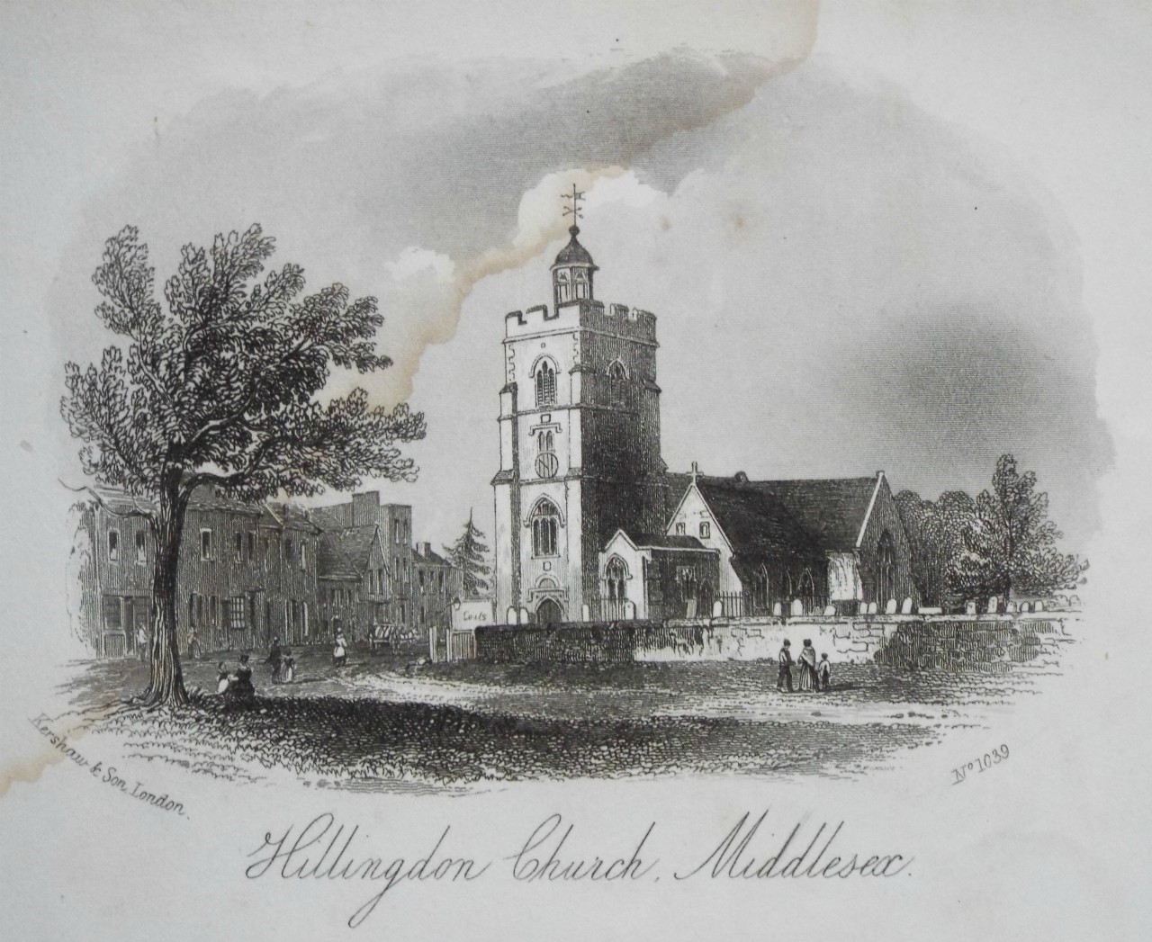 Steel Vignette - Hillingdon Church, Middlesex. - Kershaw