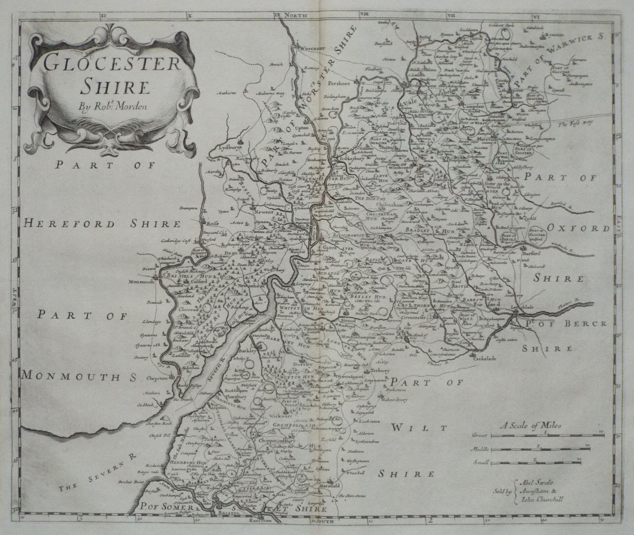 Map of Gloucestershire - Morden