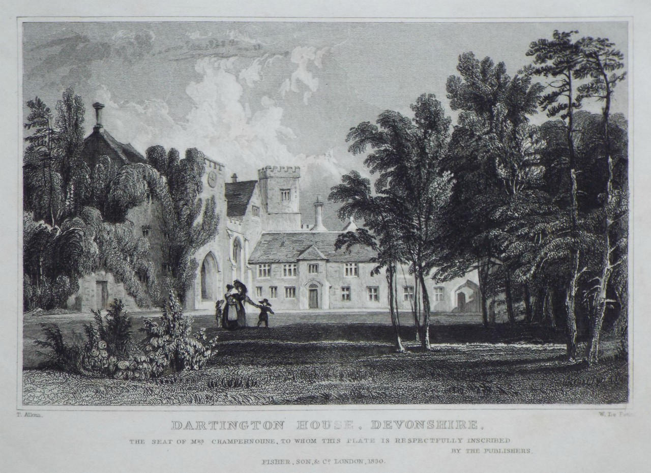 Print - Dartington House, Devonshire. - Le
