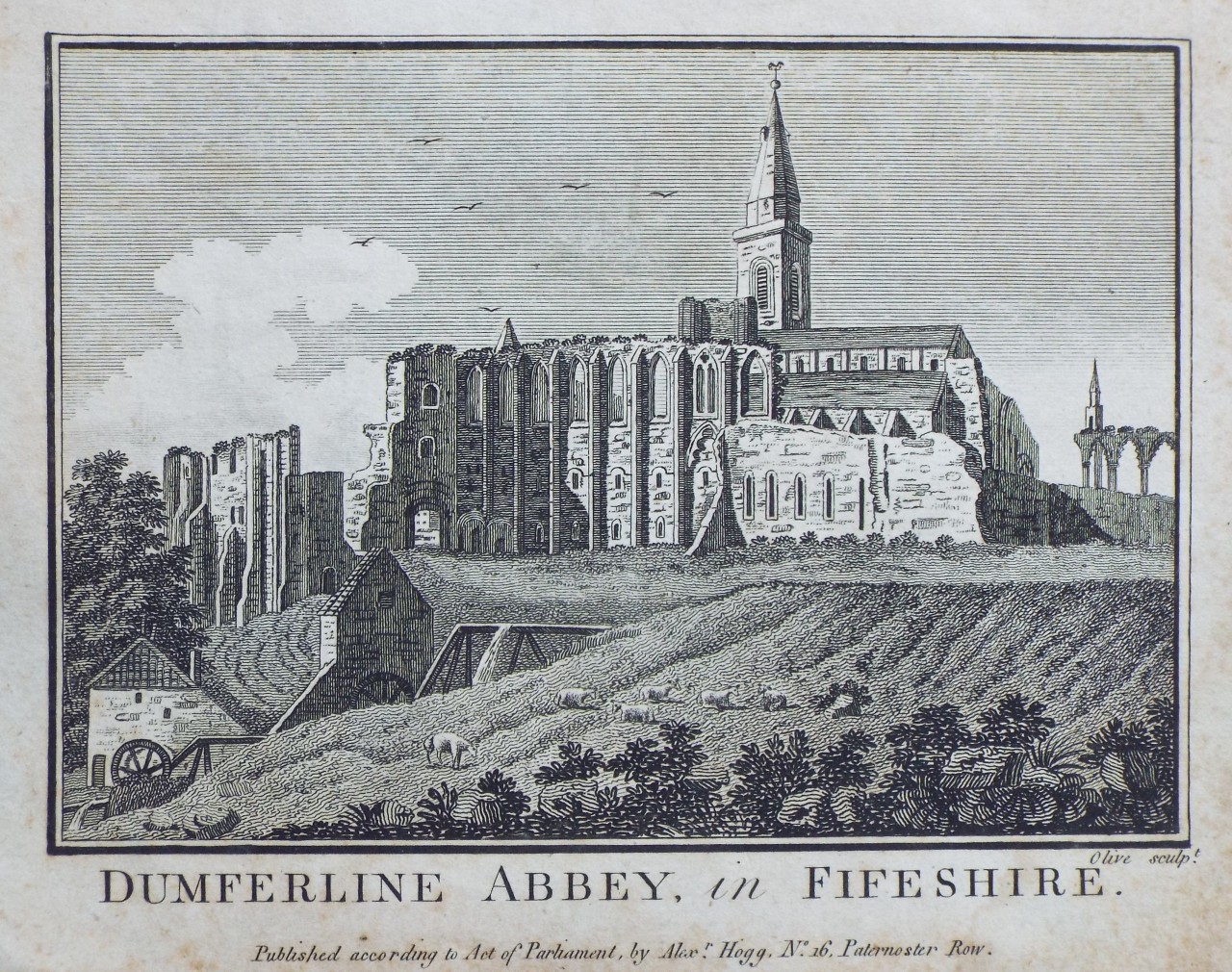 Print - Dunfermline Abbey, in Fifeshire. - 