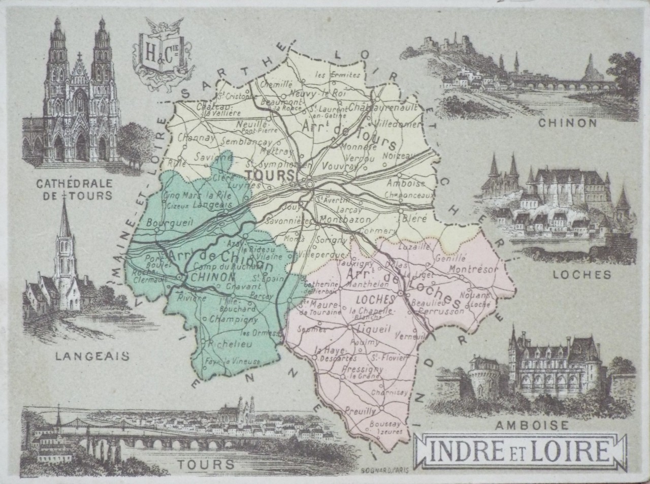 Map of Indre et Loire