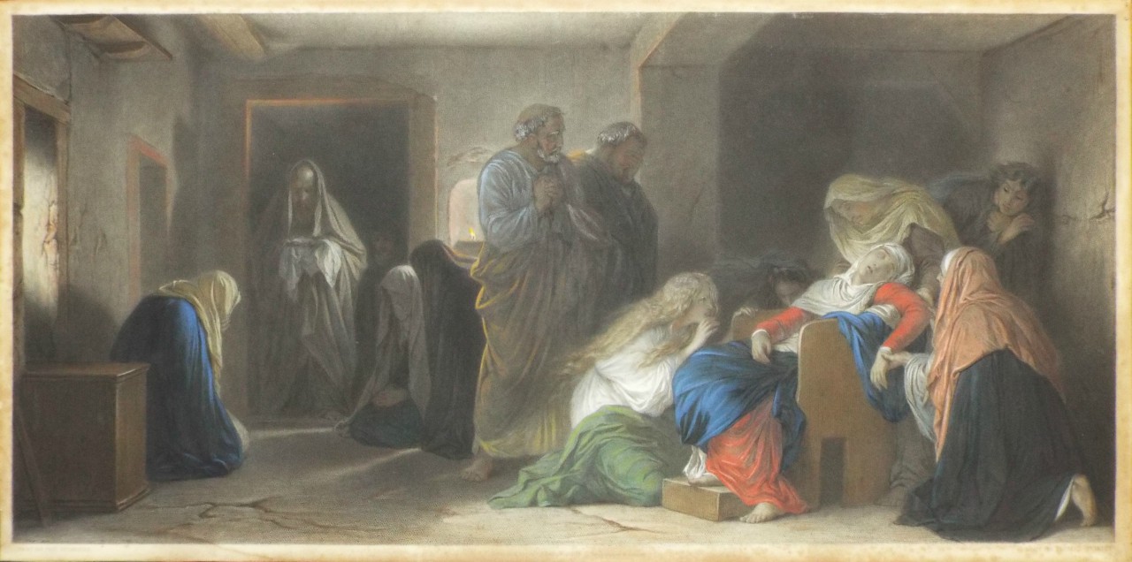 Mezzotint - L'Evanouissement de la Vierge. The Fainting of the Virgin - Girardet