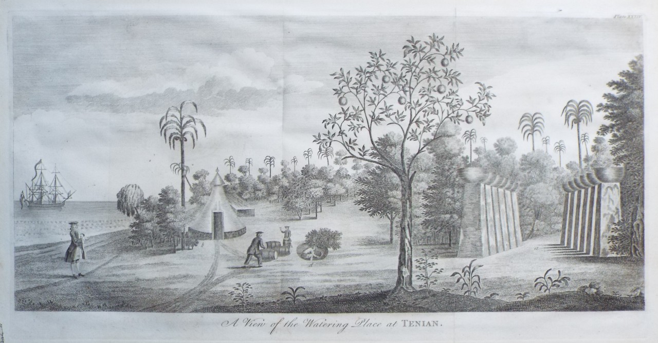 Print - A View of the Watering Place of Tenian.
