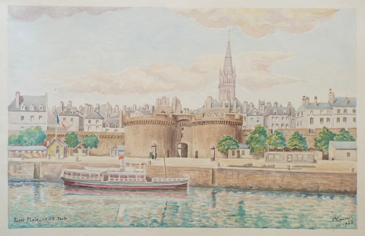 Watercolour - Saint Malo - La Gde. Porte