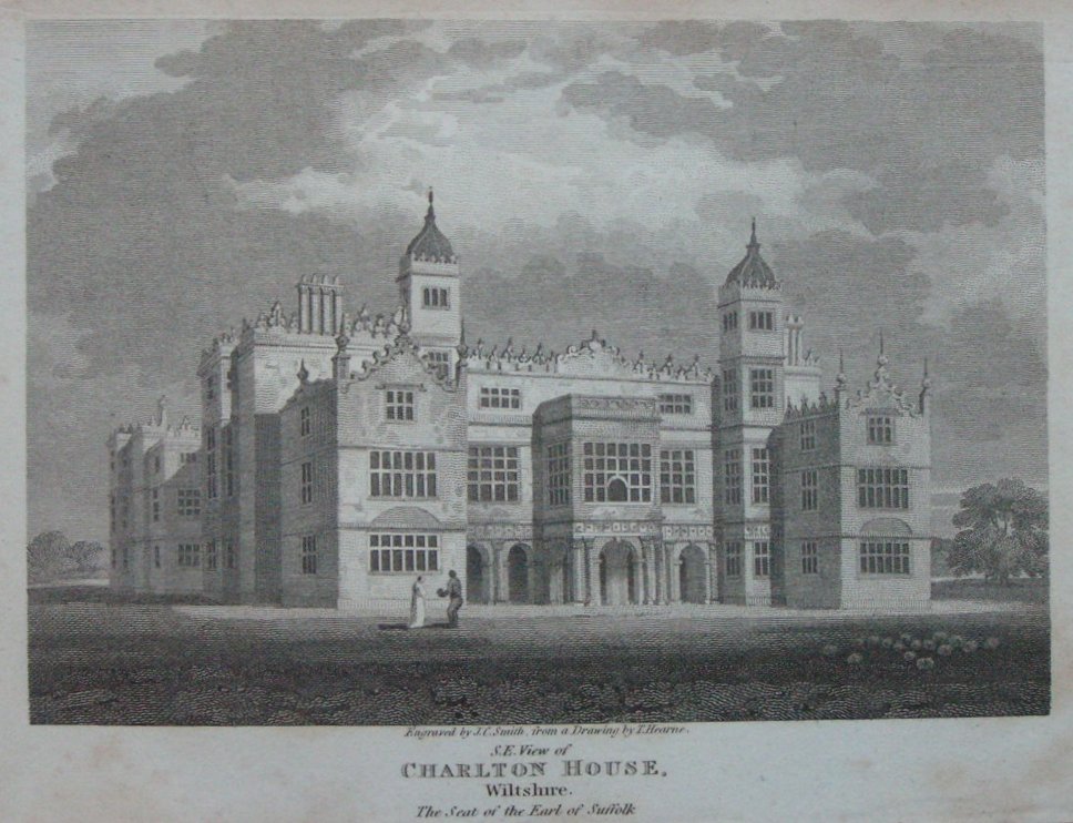 Print - S.E. View of Charlton House, Wiltshire. The Seat of the Earl of Suffolk - Smith