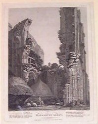 Print - Malmsbury Abbey. - Byrne