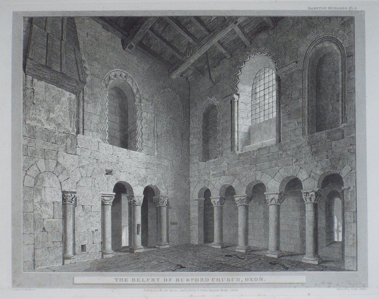 Print - The Belfry of Burford Church, Oxon. - Skelton