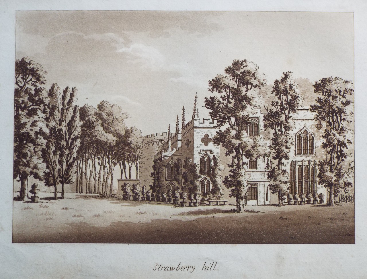 Aquatint - Strawberry hill. - Ireland