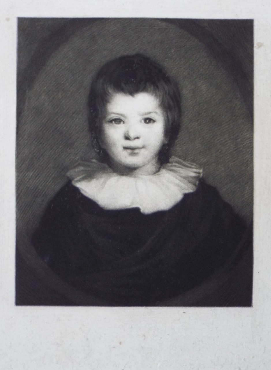 Mezzotint - Portrait of a boy - Reynolds