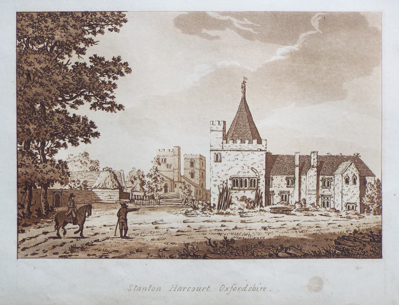 Aquatint - Stanton Harcourt, Oxfordshire. - Ireland