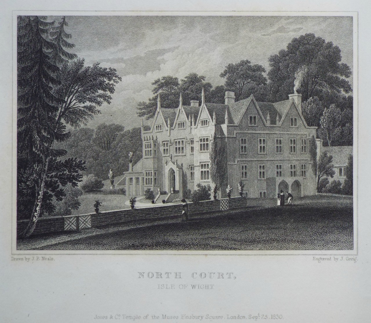 Print - North Court, Isle of Wight. - Greig