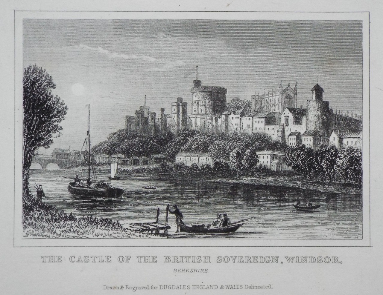 Print - The Castle of the British Sovereign, Windsor, Berkshire.
