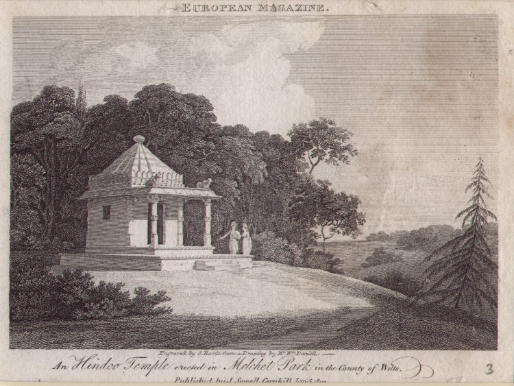 Print - An Hindoo Temple erectin in Melchet Park in the County of Wilts - Rawle