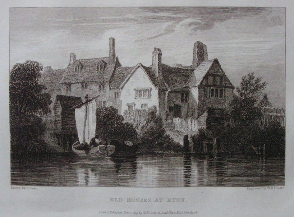 Print - Old Houses at Eton  - Cooke