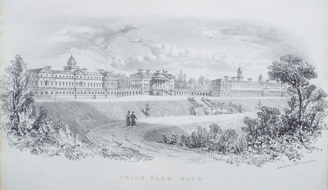 Lithograph - Prior Park, Bath.