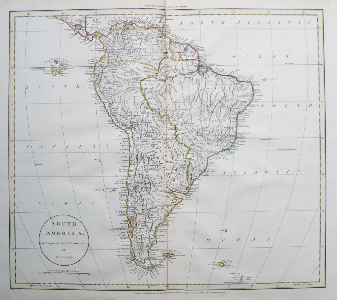 Map of South America