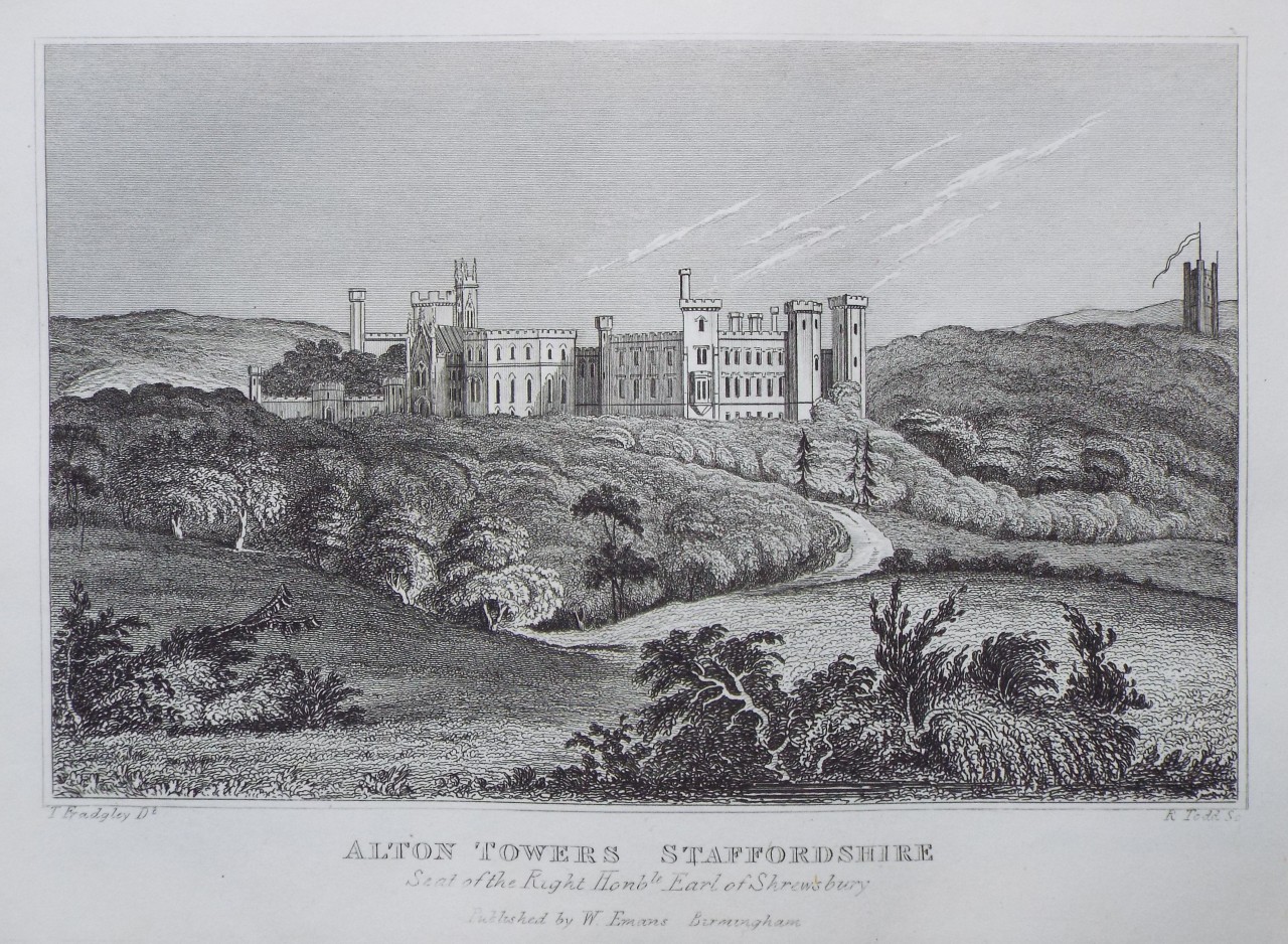 Print - Alton Towers Staffordshire Seat of the Righ Honble Earl of Shrewsbury. - Todd