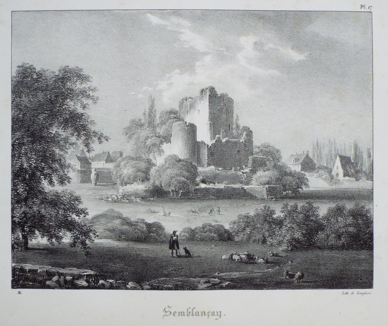 Lithograph - Semblancay.