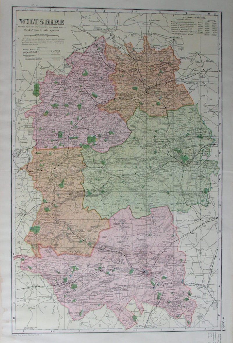 Map of Wiltshire - Bacon