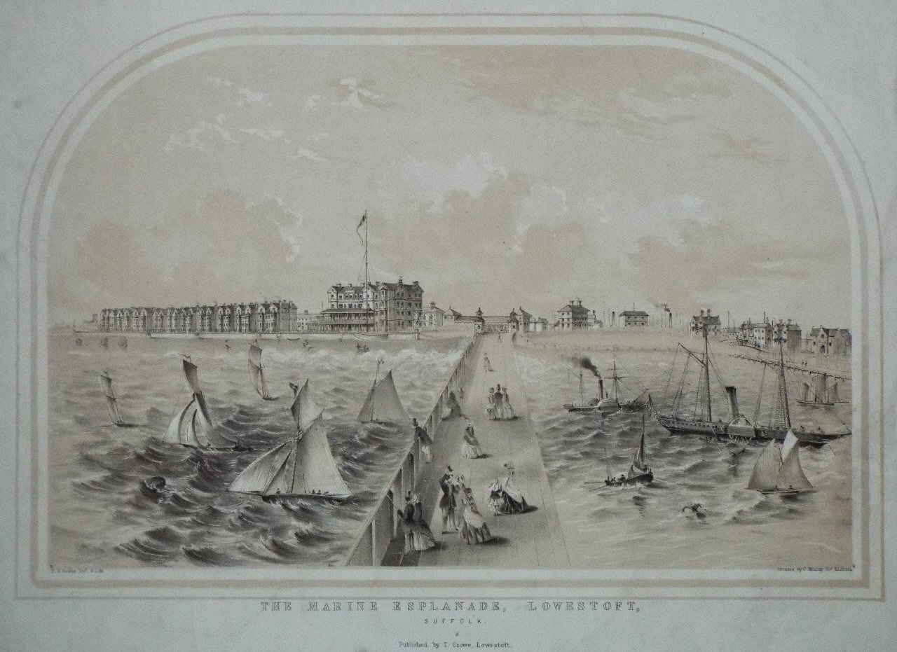 Lithograph - The Marine Esplanade, Lowestoft, Suffolk. - Buckler