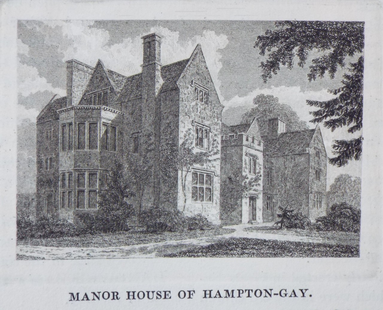 Print - Manor House of Hampton-Gay.