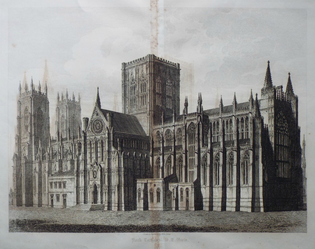 Print - York Cathedral. S. E. View. - Coney