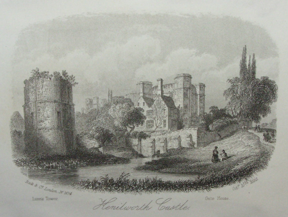 Steel Vignette - Kenilworth Castle. Lunn's Tower. Gate House. - Rock