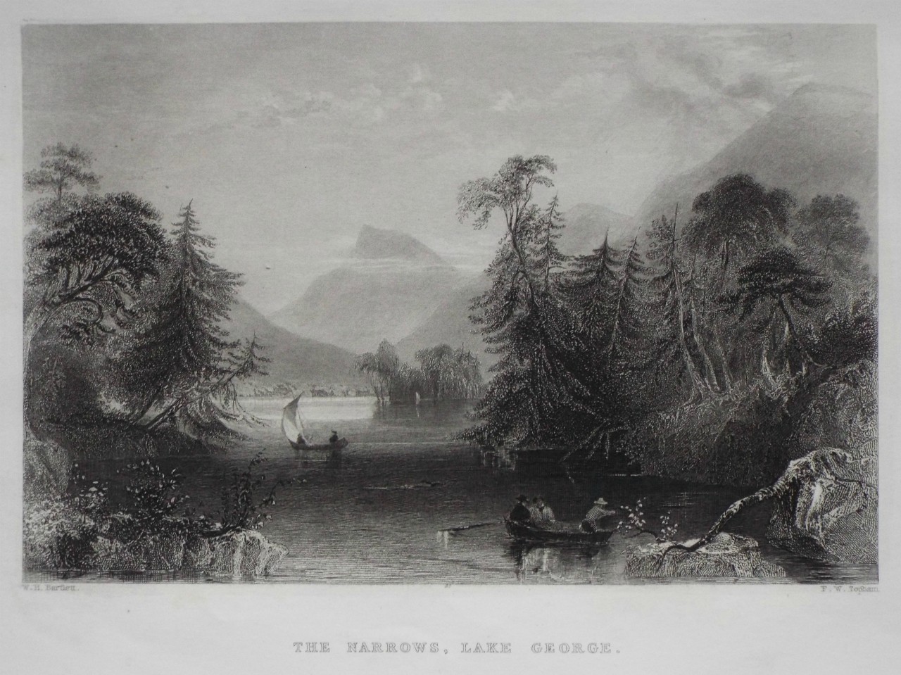 Print - The Narrows, Lake George. - Topham
