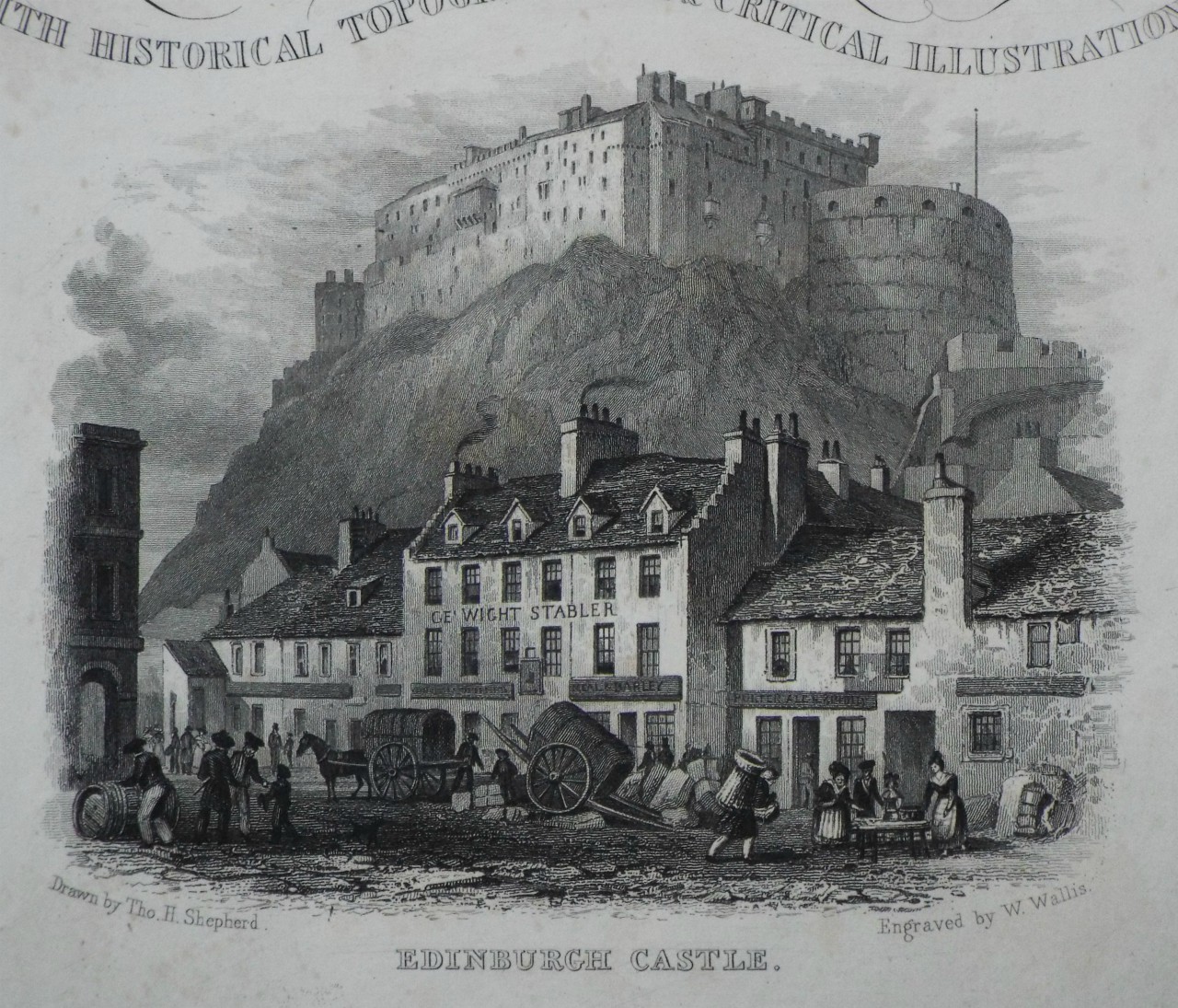 Print - Edinburgh Castle. - Wallis