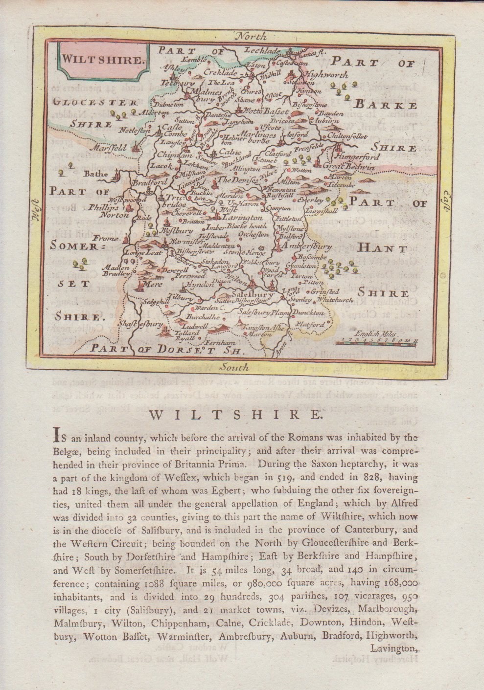 Map of Wiltshire - Seller-Grose