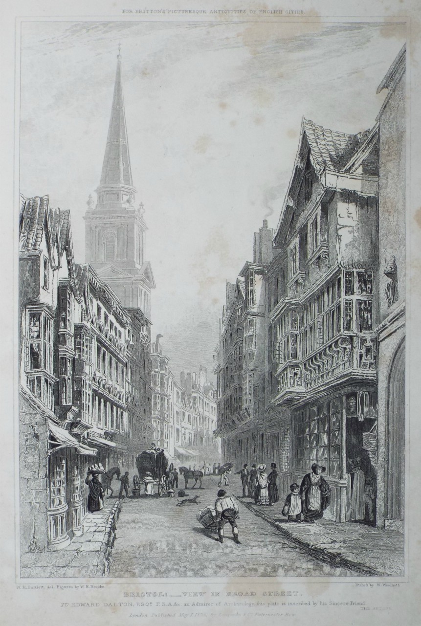 Print - Bristol: View in Broad Street. - Woolnoth