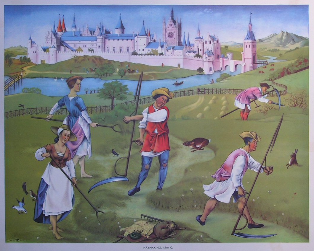 Lithograph - 55 Haymaking, 15th C.