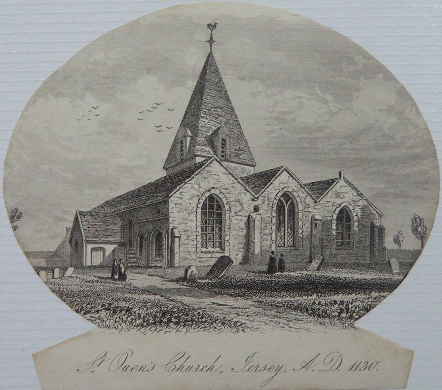 Steel Vignette - St. Ouen's Church, Jersey A.D. 1130 - J