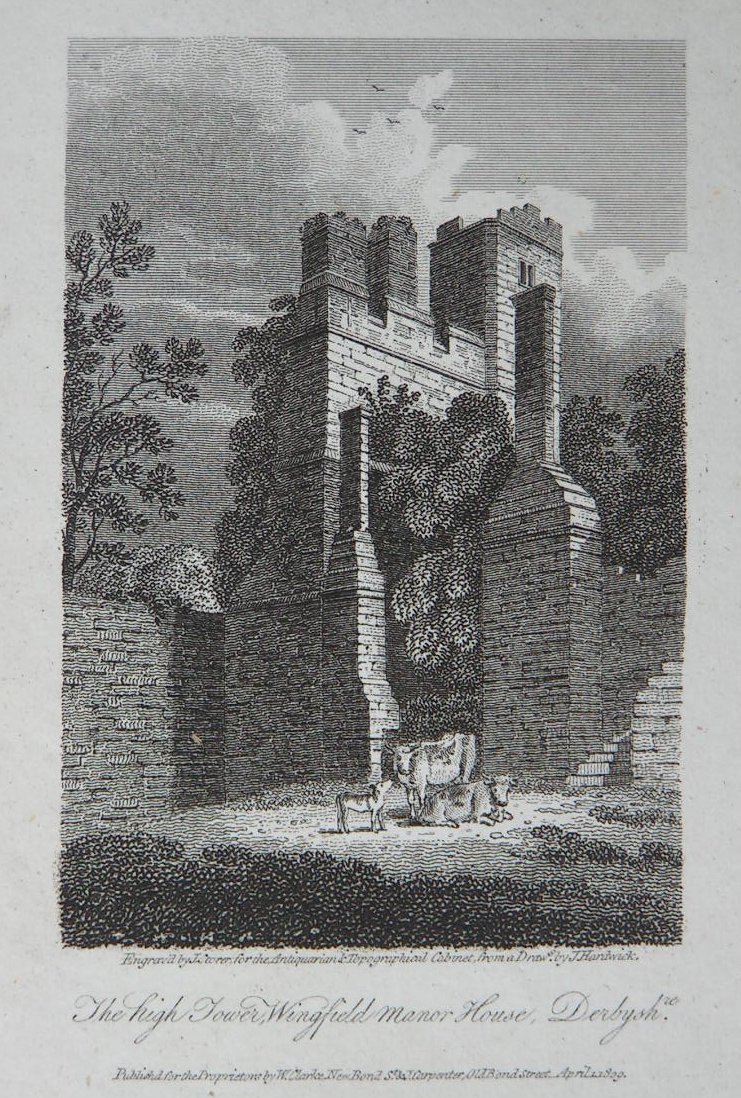 Print - The High Tower, Wingfield Manor House, Derby. - Storer