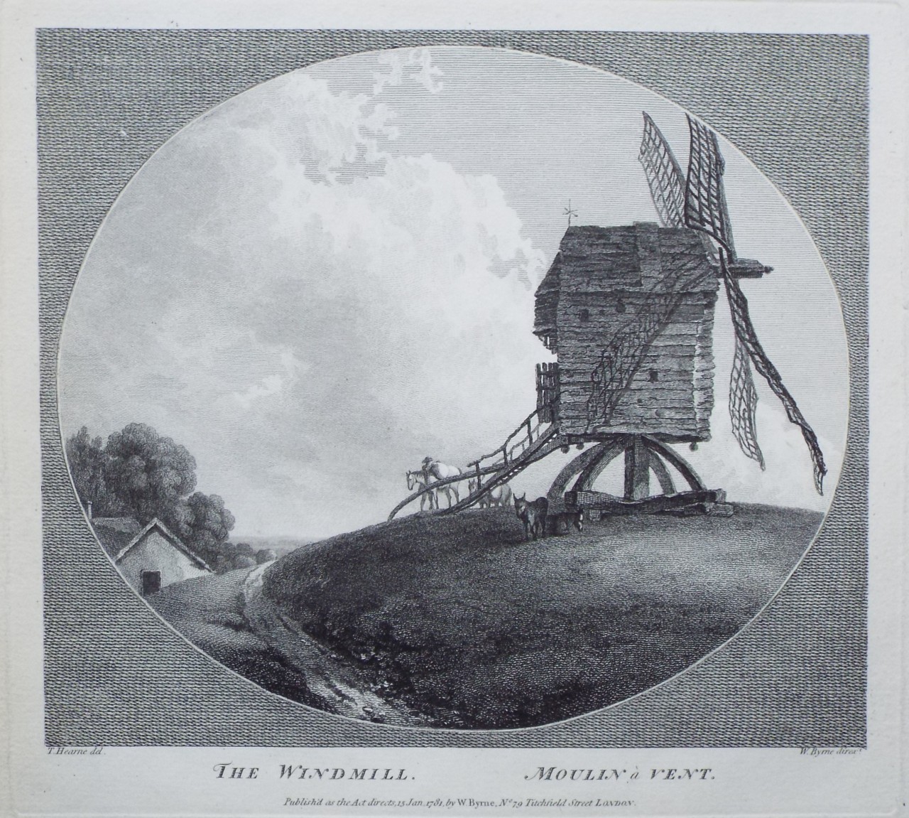 Print - The Windmill. Moulin a Vent. - Byrne