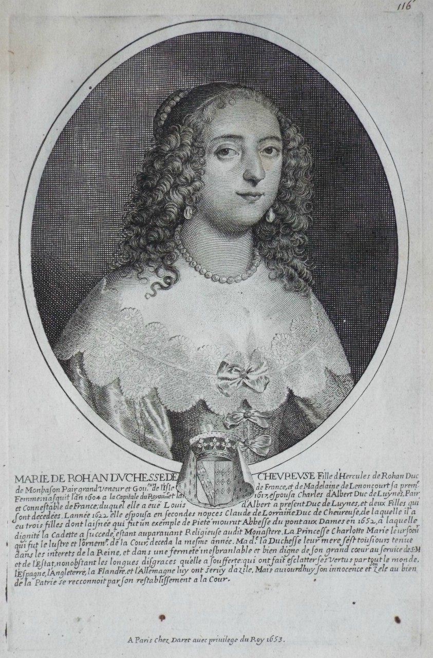 Print - Marie de Rohan Duchesse de Chreveuse