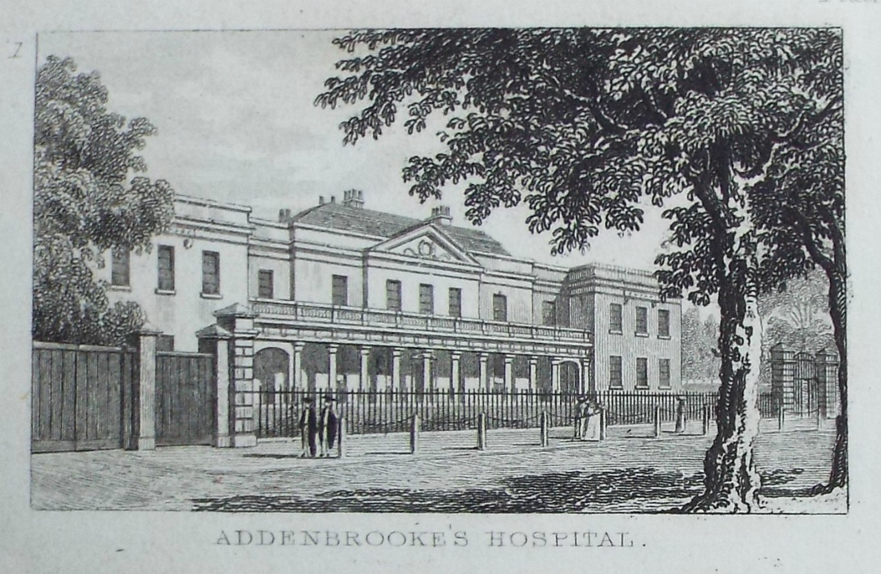 Print - Addenbroke's Hospital. - Rawle