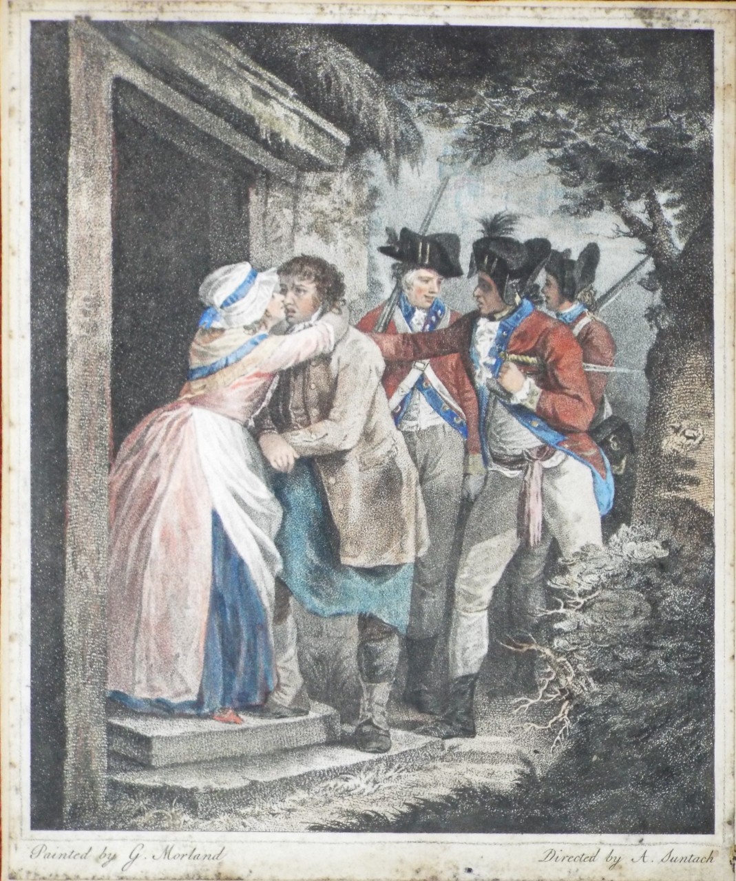 Stipple - The deserter taking leave of his wife - Suntach