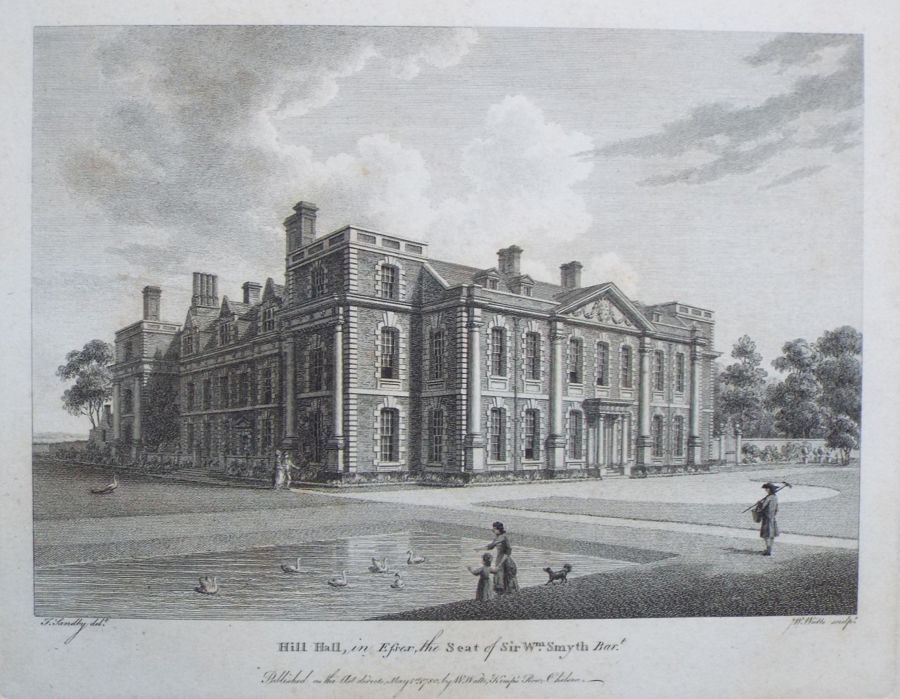 Print - Hill Hall, in Essex, the Seat of Sir Wm. Smyth Bart. - Watts
