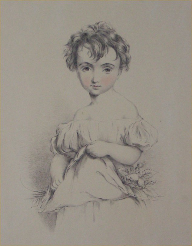 Lithograph - Untitled. (Portrait of a child)