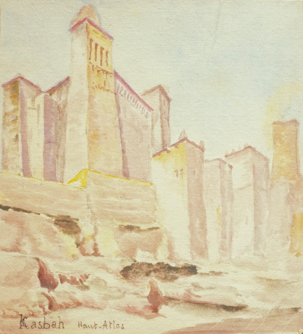 Watercolour - Kasbah Haut-Atlas