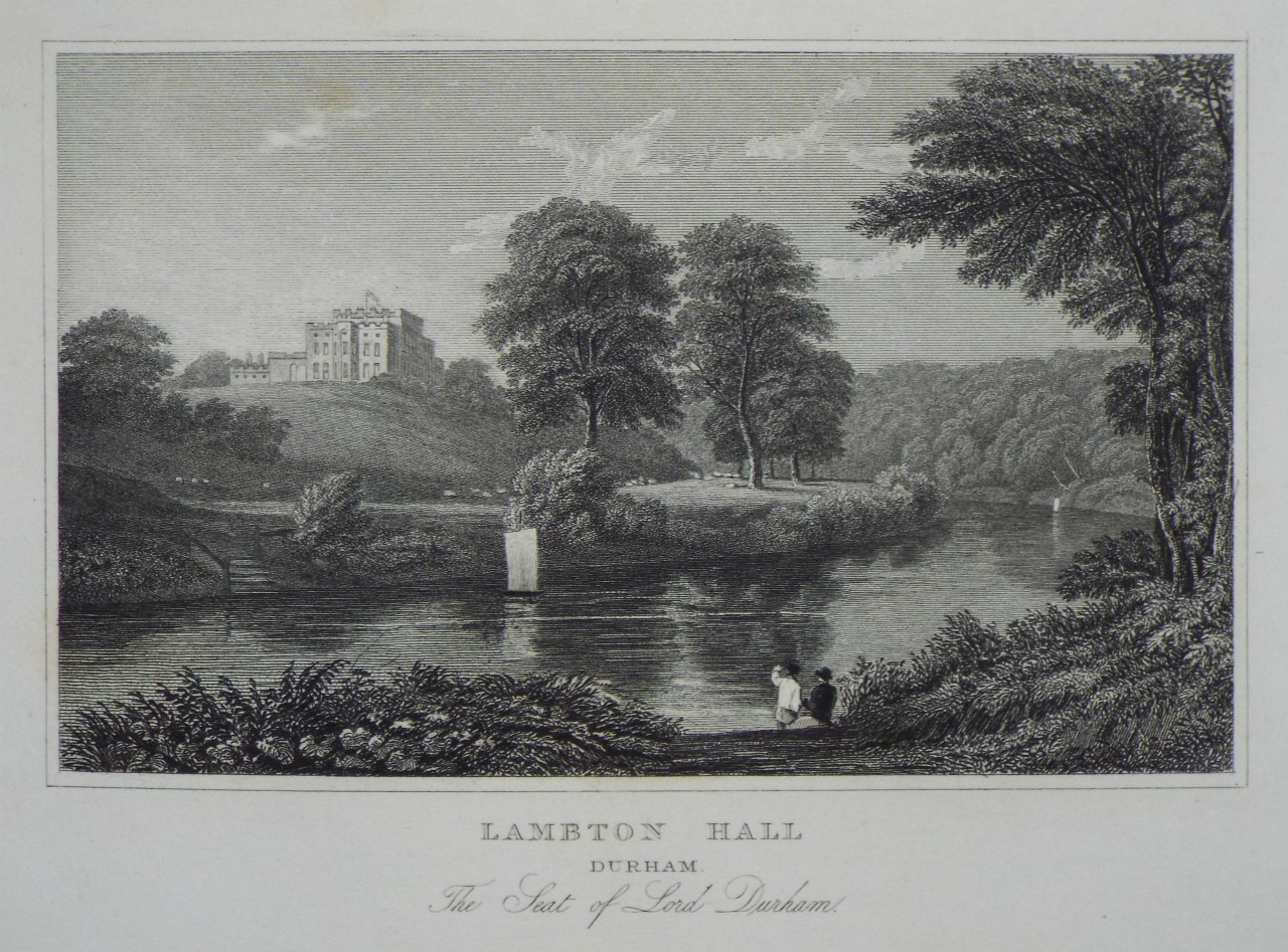 Print - Lampton Hall, Durham. The Seat of Lord Durham. - Radclyffe