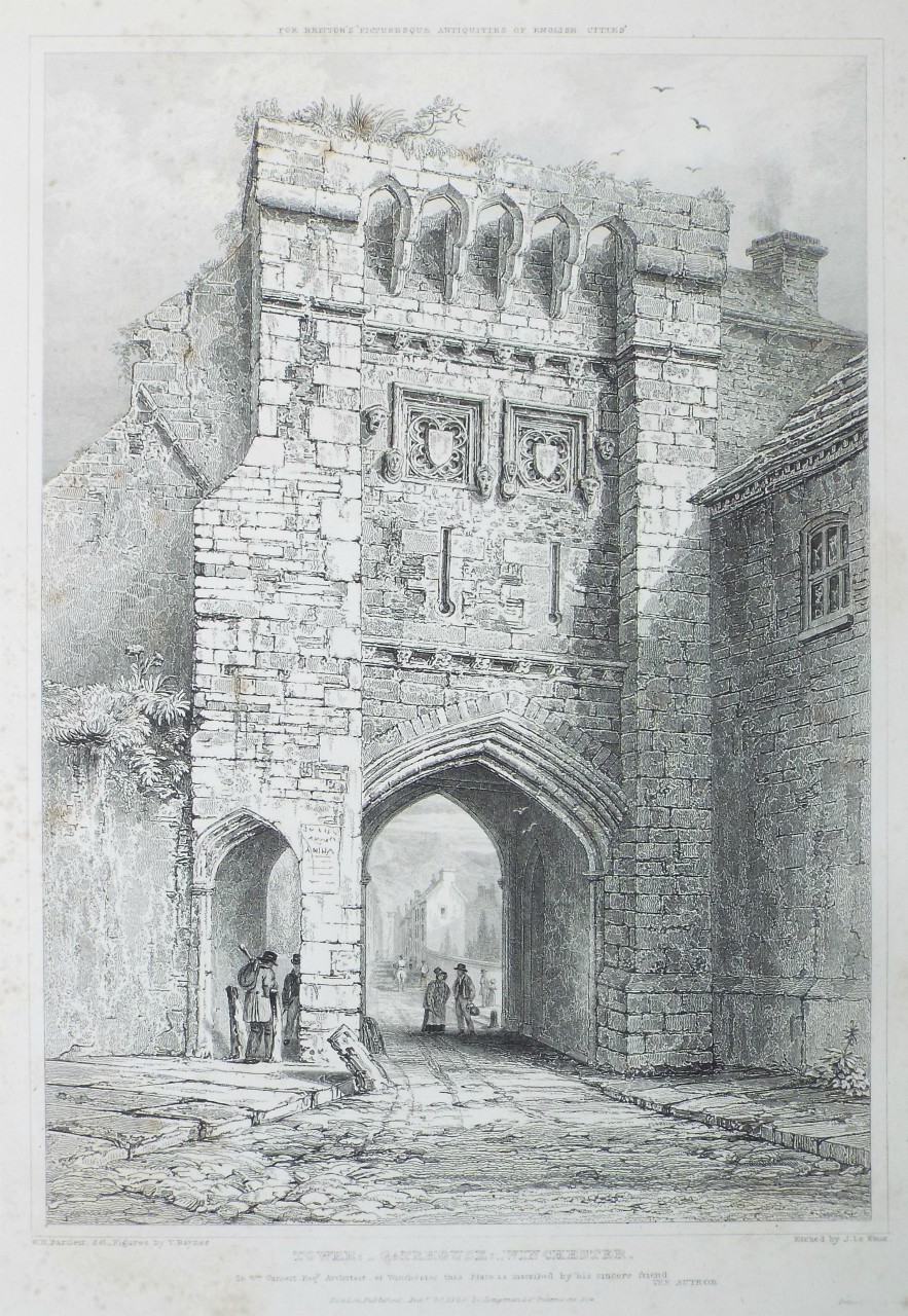 Print - Tower: Gatehouse, Winchester. - Le