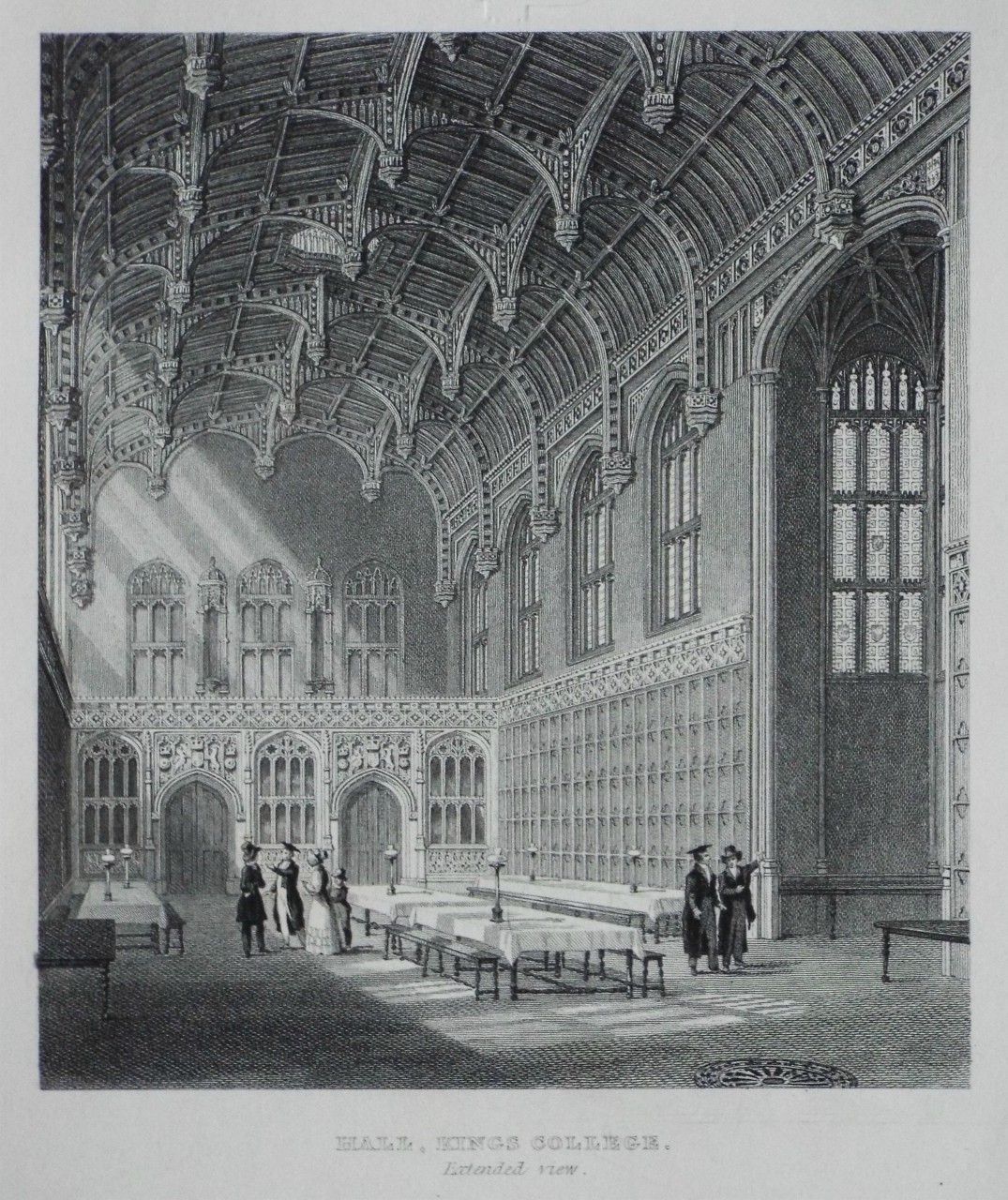 Print - Hall, Kings College. Extended View.