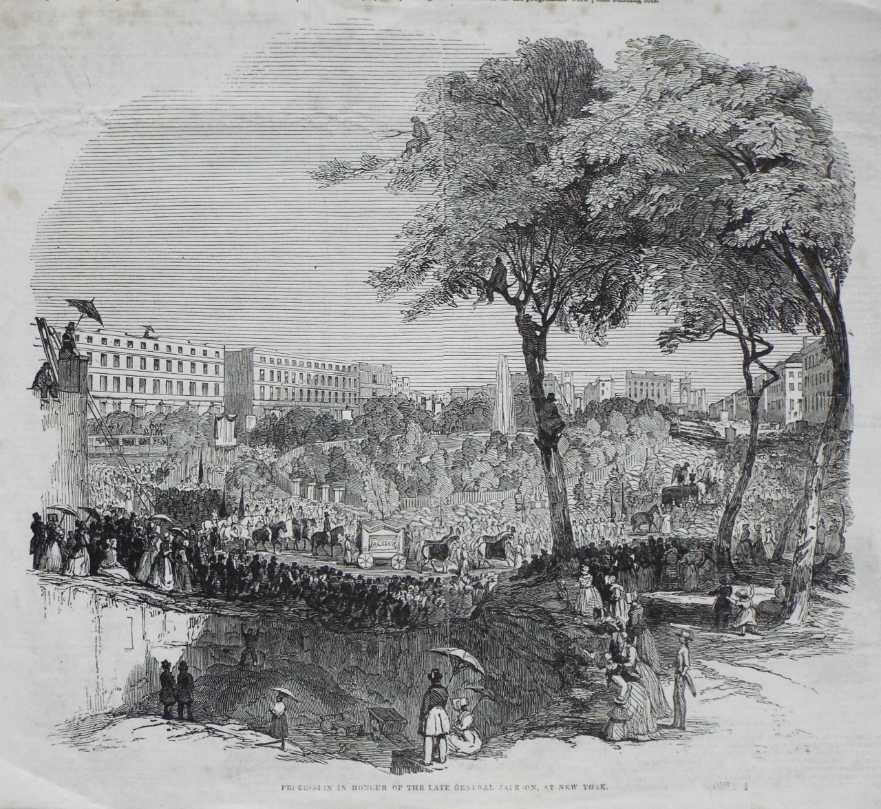 Wood - Procession in Honour of the Late General Jackson, at New York.
