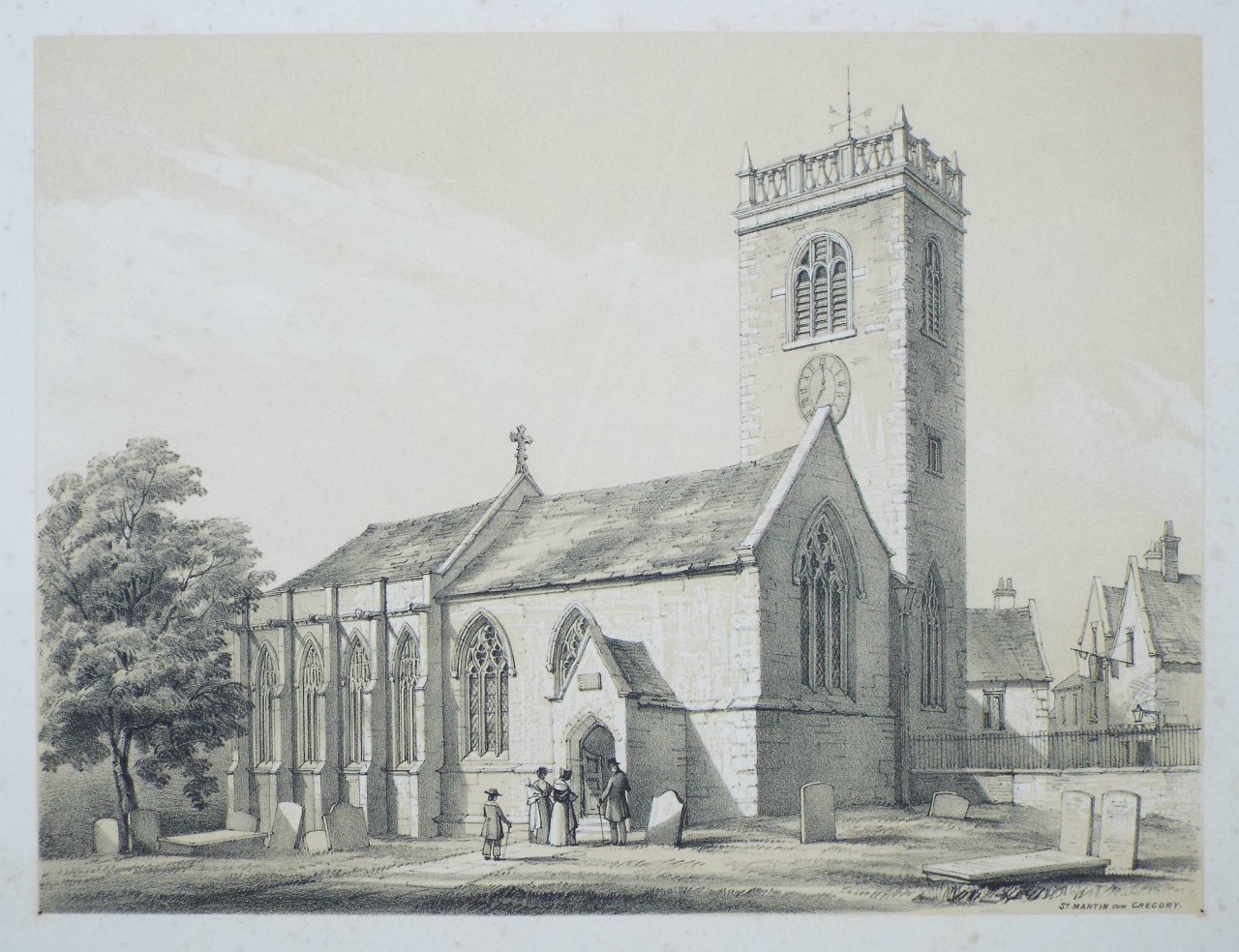 Lithograph - St. Martin cum Gregory. - Monkhouse