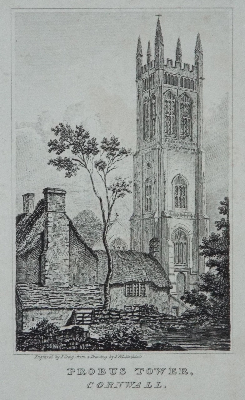 Print - Probus Tower, Cornwall. - Greig